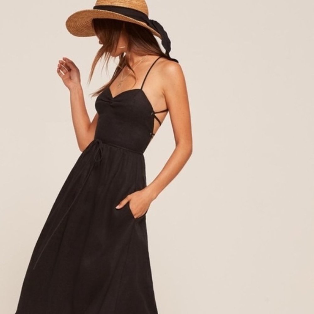 Reformation Pepper Dress - Black - 8